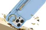PU Leather Phone Case Wallet Purse for iPhone 14 Series -Blue /iPhone 14 Pro Max