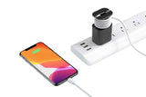 Silicone Charger Protector with Cord Wrap for Apple Phone 18W/20W Charger -Black & Pink