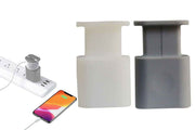 Silicone Charger Protector with Cord Wrap for Apple Phone 18W/20W Charger -Gray & White
