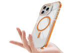 For iPhone 16 Series Phone Case with Stand Full Body Case -Orange /iPhone 16 Pro Max