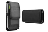 2Pcs Universal Black Oxford Cloth Phone Waist Pouch with Belt Clip and Card Holder Compatible with Most Smartphones - 2XL