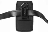 2Pcs Universal Black Oxford Cloth Phone Waist Pouch with Belt Clip and Card Holder Compatible with Most Smartphones - 2XL