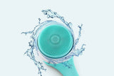 Electric Body Brush for Back with 5 Interchangeable Heads Long Handle for Spa Shower - Green