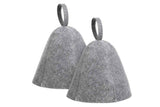 2-Pack Felt Sauna Hats - Quick Dry Bath Caps for Spa & Swimming (23x25cm)