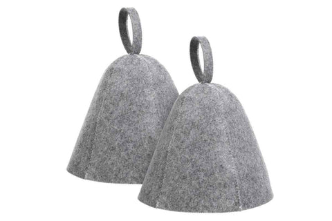 2-Pack Felt Sauna Hats - Quick Dry Bath Caps for Spa & Swimming (23x25cm)