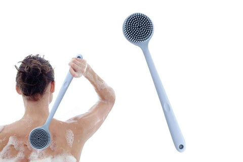 Long Handle Bath Shower Brush Back Scrubber Back Scrubber for Shower Bath Body Brush with Long Handle for Men and Women -Blue