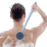 Long Handle Bath Shower Brush Back Scrubber Back Scrubber for Shower Bath Body Brush with Long Handle for Men and Women -Blue