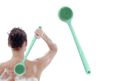 Long Handle Bath Shower Brush Back Scrubber Back Scrubber for Shower Bath Body Brush with Long Handle for Men and Women -Green