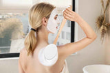 Darrahopens Home & Garden > Bathroom Accessories > Shower Accessories Back and Foot Lotion Applicator with 4 Replacement Pads Sunscreen Applicator Tool - White