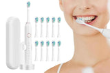 22000 VPM Electric Toothbrush for Adults with 10 Brush Heads and 6 Modes Toothbrush Sets - Pink