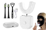 Rechargeable U-Shaped Electric Toothbrush Set for Daily Oral Care - White