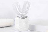 Rechargeable U-Shaped Electric Toothbrush Set for Daily Oral Care - White