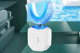 Rechargeable U-Shaped Electric Toothbrush Set for Daily Oral Care - White