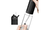 Water Dental Flosser Teeth Portable Cordless Oral Irrigator 180ML Rechargeable Travel Irrigation Cleaner IPX7 Waterproof Electric Flossing Machine - Black