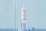 Cordless Portable Electric Water Flosser Teeth Cleaner Floss Irrigator With 4 Jet Tips - White