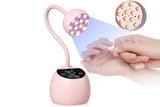 UV LED Nail Lamp Mini Cordless Gel Dryer With Adjustable Gooseneck For Gel Nails - Pink