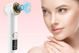Blackhead Remover Pore Vacuum with Hot Compress 5 Probes for Women Men - White