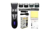 Hair Clippers for Men Professional Cordless Barber Clippers Cutting Mens Hair Trimmer with 4 Guards Mens Cutting Kit -Grey