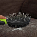 2PCS Pet Grooming Brushes Deshedding Bath Brush for Dogs Cats & Horses Purple