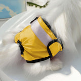 Washable Female Pet Nappy Diaper Dog Cat Physiological Pants Yellow - S