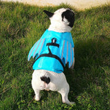 Dog Life Jacket Wings Pet Life Vest Adjustable Dog Flotation Swim Vest Blue - XS