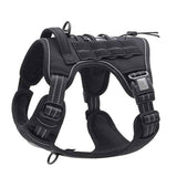 No-Pull Training Dog Harness Adjustable Reflective Pet Training Vest Easy Control M -Black