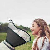 Pet Dog Cone Collar Soft Neck Collar Adjustable Pet Elizabethan Collar Black - S