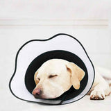 Pet Dog Cone Collar Soft Neck Collar Adjustable Pet Elizabethan Collar Black - L