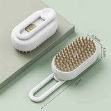 3-in-1 Pet Spray Comb Dog Cat Hair Brush Massage Comb for Removing Tangled Hair White