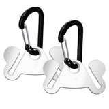 2PCS Metal Dog Poop Bag Holder Clips - Hands-Free Leash Attachment