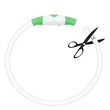 Light-Up Pet Dog Collars USB Rechargeable Pet Collar Adjustable Size Pet Collar Green - M