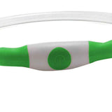 Light-Up Pet Dog Collars USB Rechargeable Pet Collar Adjustable Size Pet Collar Green - M