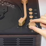 Darrahopens Audio & Video > Musical Instrument & Accessories > Audio Players & Recorders Retro CD Music Player with Bluetooth and FM Radio Multifunctional Home Audio System Brown