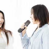 Portable Karaoke Machine with 2 Wireless Microphones Portable Bluetooth Speaker for Family Party Singing Black