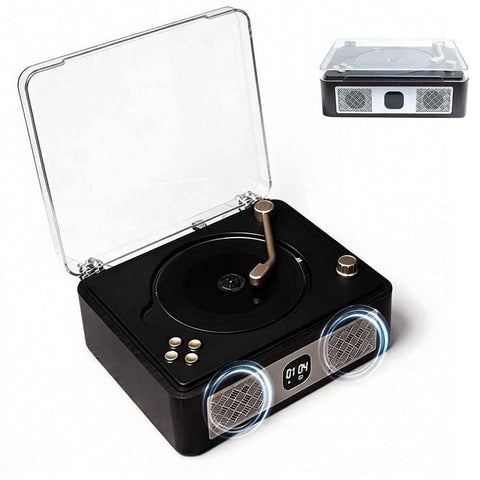 Retro CD Player with Speakers - Portable Bluetooth Music Player for Home Use