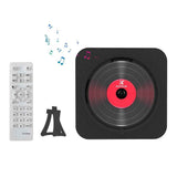 Wall-Mount Bluetooth CD Player LCD Display Music Player Home Audio Boombox Black