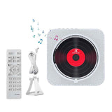 Wall-Mount Bluetooth CD Player LCD Display Music Player Home Audio Boombox Black