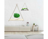 Home Plant Bonsai Photos Frame Wood Window Wall Hanging Shelves Storage Rack- S