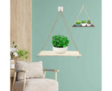 Home Plant Bonsai Photos Frame Wood Window Wall Hanging Shelves Storage Rack- S