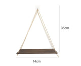 Home Plant Bonsai Photos Frame Wood Window Wall Hanging Shelves Storage Rack- S