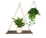 Home Plant Bonsai Photos Frame Wood Window Wall Hanging Shelves Storage Rack- S