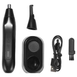 2-in-1 Electric Nose Hair Trimmer For Men Replaceable Eyebrow Body Hair Clipper