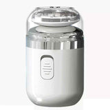 2-in-1 Electric Shaver for Men Mini Beard Nose Hair Razor Rechargeable Pocket Capsule Razor White