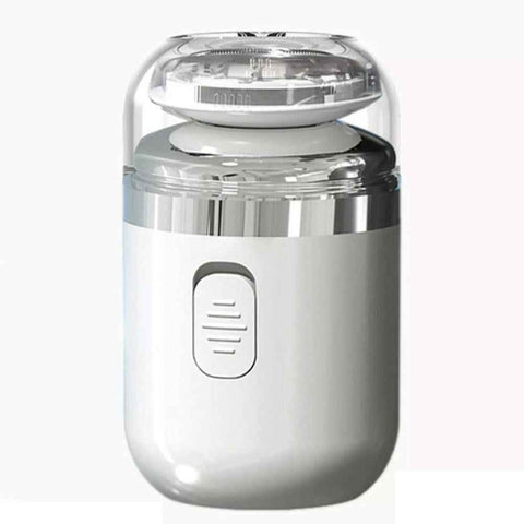 2-in-1 Electric Shaver for Men Mini Beard Nose Hair Razor Rechargeable Pocket Capsule Razor White