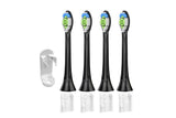 4Pcs Electric Toothbrush Replacement Heads Compatible with Philips HX3/HX6/HX9 Series Black