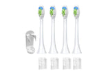 4Pcs Electric Toothbrush Replacement Heads Compatible with Philips HX3/HX6/HX9 Series White