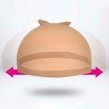 8Pcs Stocking Wig Caps Stretchy Nylon Hair Net for Women Nude