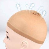 8Pcs Stocking Wig Caps Stretchy Nylon Hair Net for Women Nude