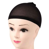 8Pcs Stocking Wig Caps Stretchy Nylon Hair Net for Women Black