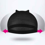 8Pcs Stocking Wig Caps Stretchy Nylon Hair Net for Women Black